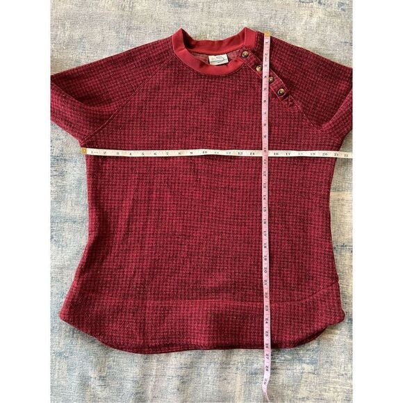 Columbia Marsala Red Houndstooth Chillin Pullover Sweater Large - Picture 6 of 7